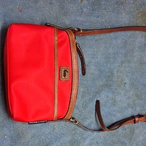 Dooney & Bourke Red and Tan Shoulder Bag